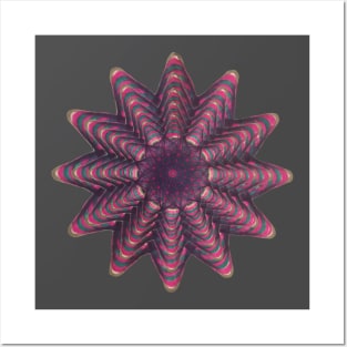 Spirograph Brilliant Kaleidoscope Pattern Stacked Posters and Art